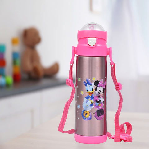 Water Bottle Pink- Cartoon Character Stainless Steel