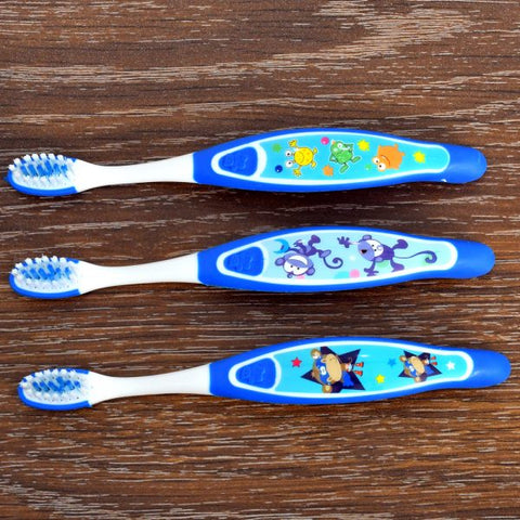 3Pcs Butterfly Character Soft Bristles Kids Tooth Brush
