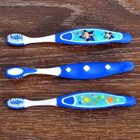 3Pcs Butterfly Character Soft Bristles Kids Tooth Brush