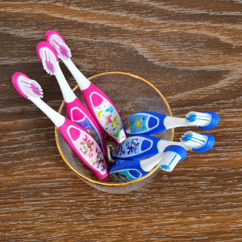 3Pcs Butterfly Character Soft Bristles Kids Tooth Brush