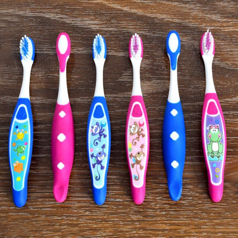 3Pcs Butterfly Character Soft Bristles Kids Tooth Brush