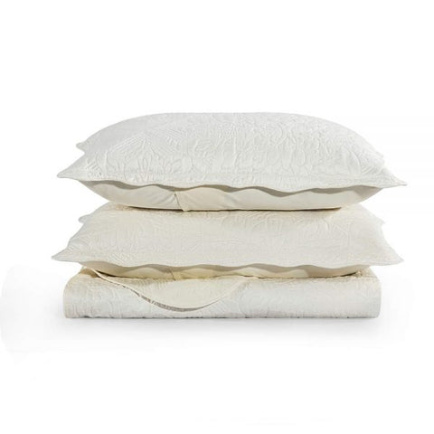 White Ultra Quality Bedspread Set