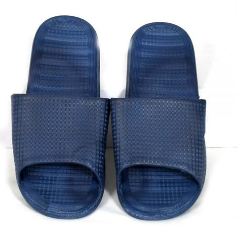 Male-Plain Small Square Design Strap Slippers