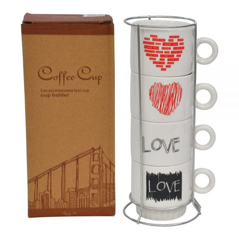 5Pcs Love Mug Stack