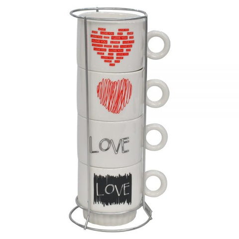 5Pcs Love Mug Stack