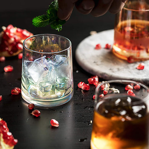 6Pcs Ions Plated Gold Rim Cocktail Glass Set