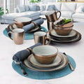 16Pcs Reactive Glaze Breakfast Serving Set