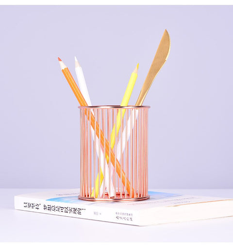 Round Stationery Holder Shiny