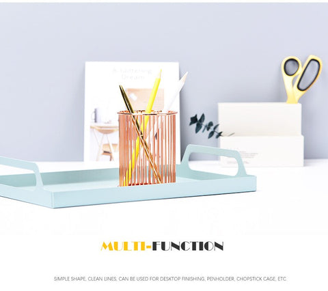 Round Stationery Holder Shiny