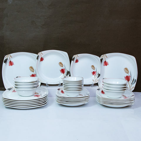 80pcs Blossom Melamine Dinner Set