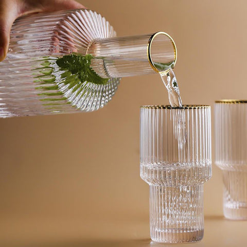 Vertical Stripe Nordic Glass Set