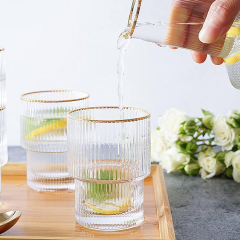 Vertical Stripe Nordic Glass Set