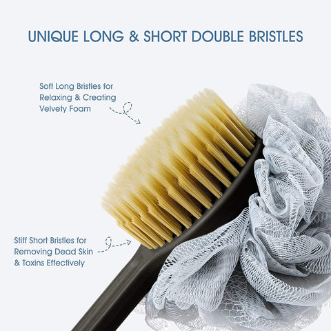 Scrubbing Artifact Back Massage Brush With Loofa