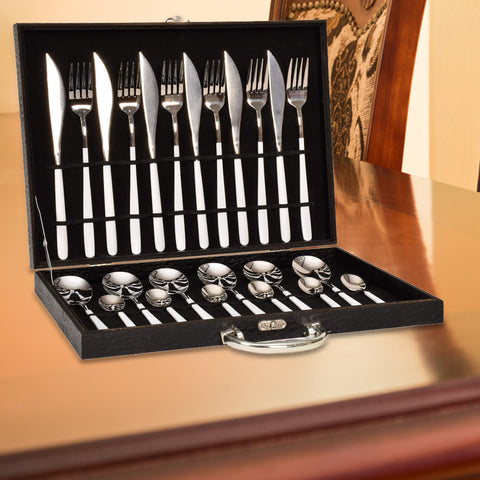 25Pcs Silver Cutlery Set