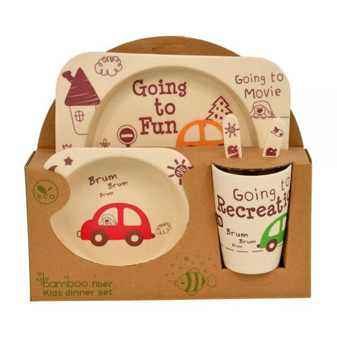 5Pcs Melamine Square Dinnerware Set