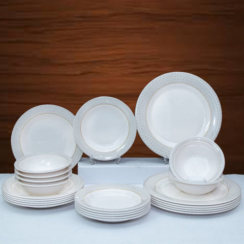 36pcs Vintage Melamine Dinner Set