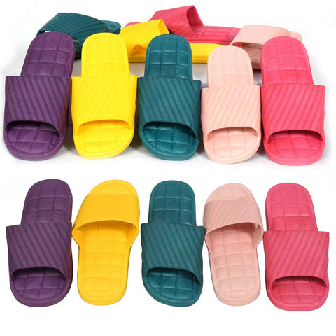 Female Plain Small Square Bottom Slippers
