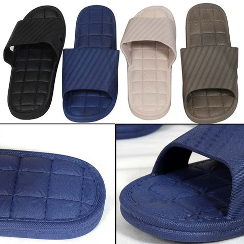 Male-Plain Small Square Bottom Slippers