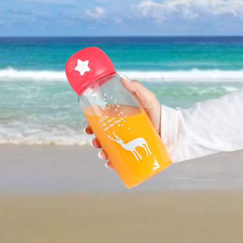 Kids Water Bottle Grip N Sip Straw Induced