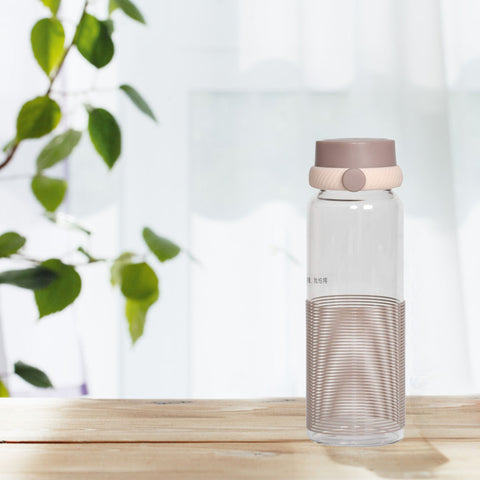 Water Bottle- Classic Ripple Glass