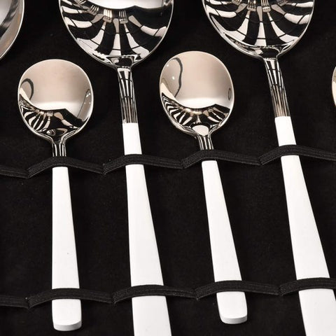 25Pcs Silver Cutlery Set