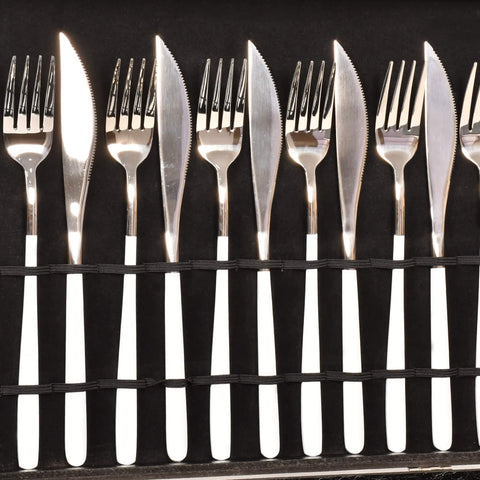 25Pcs Silver Cutlery Set