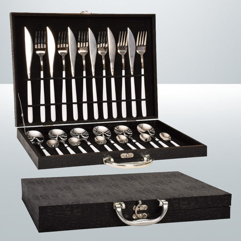 25Pcs Silver Cutlery Set