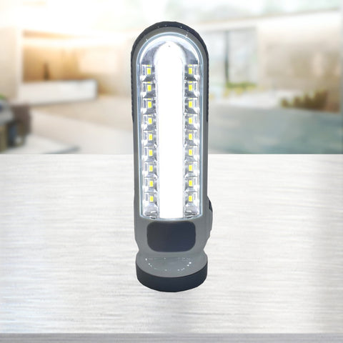 Grey Solar Recharging LED Flashlight