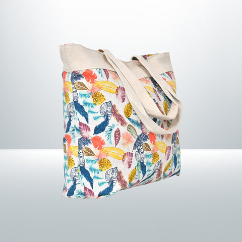 Tropical Multi Color Leaf Shoulder Bag
