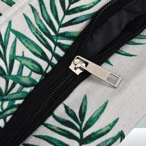 Ladies Tropical Green Leaf Shoulder Bag
