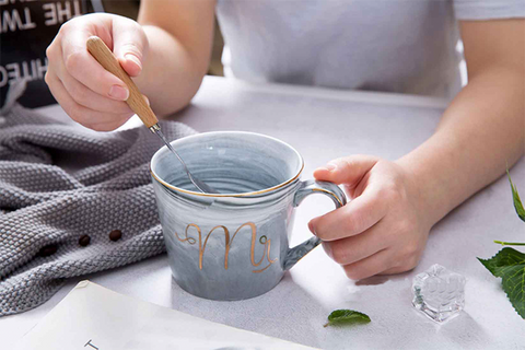 Mr And Mrs Paired Marble Mugs