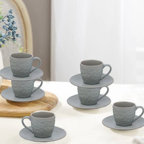 12Pcs Stone Lan Assorted Cup Set