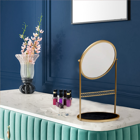 Ultra Modern Round Mirror And Jewellery Stand