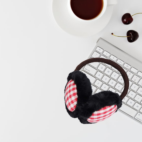 Lady Pure Plush Comfy Warmer Headband Musical Back Earmuffs