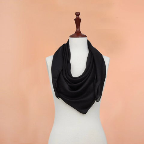 Classic Jewel Chiffon Fabric Plain print Scarves