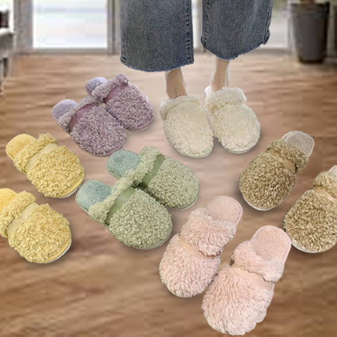 Classic Stripe Design Sherpa Slippers