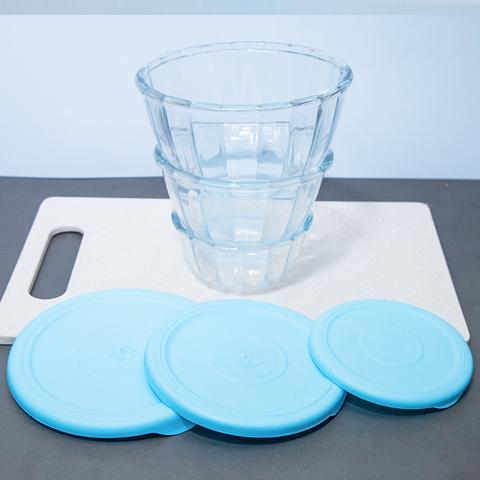 3Pcs Glass Air Tight Bowls