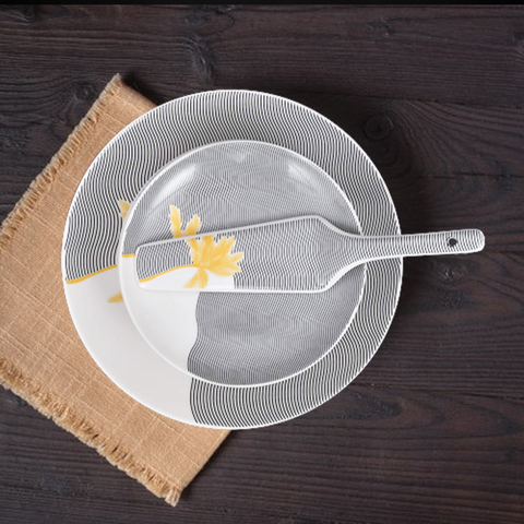 8Pcs Palm Tree Ceramic Cake Set