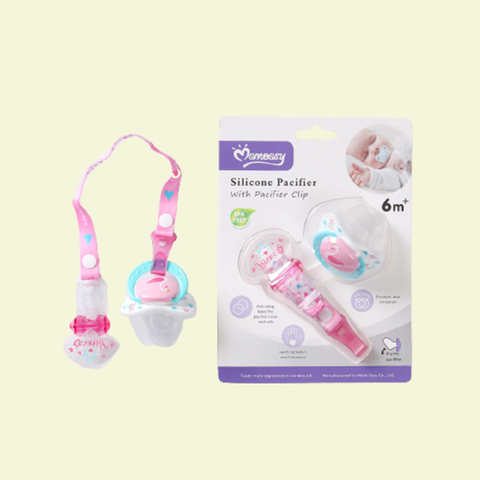 Momeasy Silicone Pacifier With Pacifier Clip