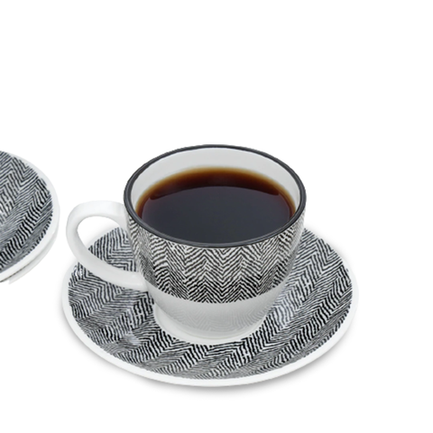 16Pcs Assorted Monochrome Versatile Tea Set