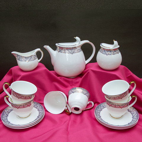 24Pcs Royal Bone China Tea Set