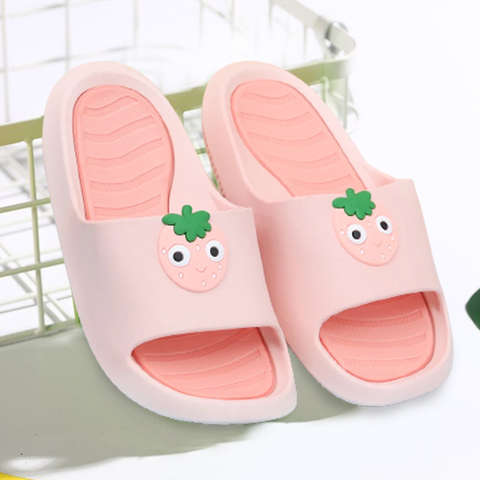 Kids Slipper Comfy Mushy Bottom Multi Fruit Character