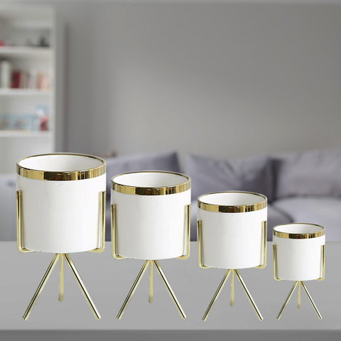 White Porcelain Flower Pot