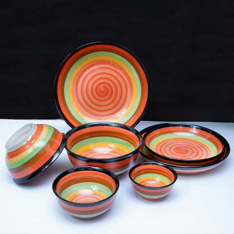 7Pcs Multi Ceramic Bowls And Plates
