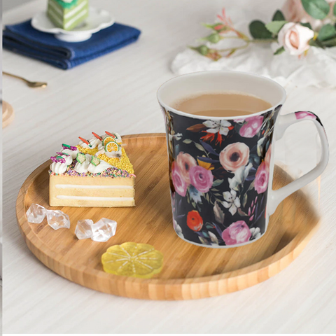 Floral Bone China Mug