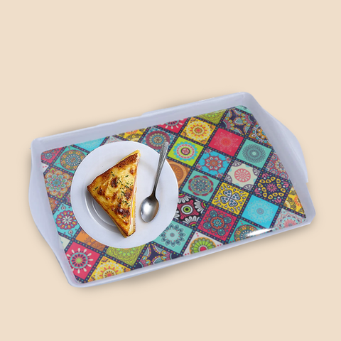 Melamine Serving Tray- Colorful Pattern