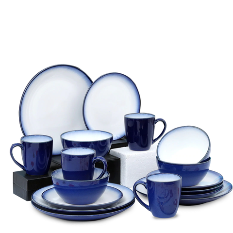 16Pcs Royal Blue Breakfast Serving Set