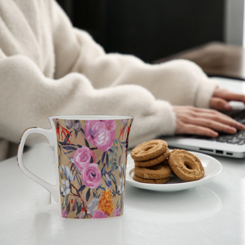Floral Bone China Mug