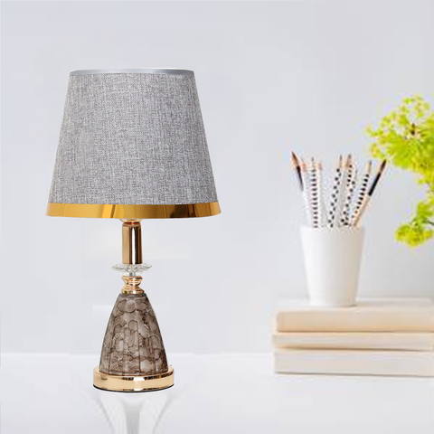 Elevated Serene Gold Rim Marble Table Lamp