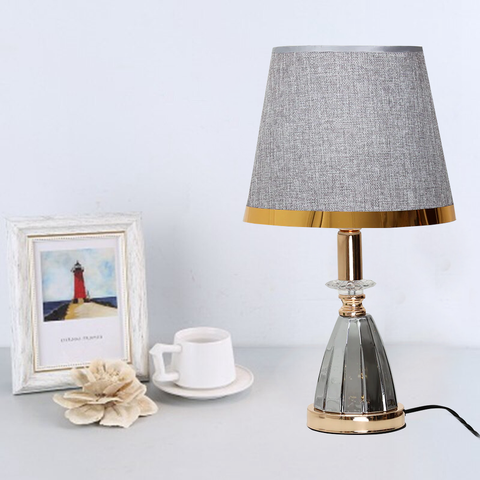 Elevated Serene Gold Rim Glazed Table Lamp